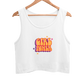 Vintage Girl Power Typographic - Crop Tank Tops