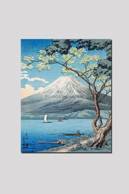 Mount Fuji from Lake Yamanaka print in high resolution by Hiroaki Takahashi (1871–1945)