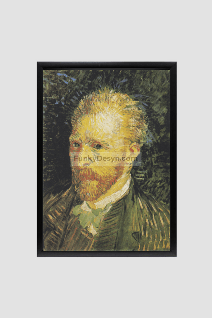 Vincent Van Goghs Self-Portrait (1887) Famous Painting 8.3X11.7 Inches/ Black Framed Poster