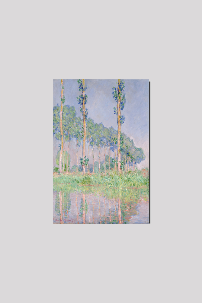 Monet's Poplars, Pink Effect (1891) famous painting