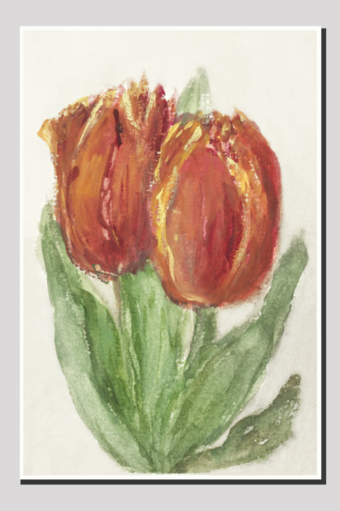Two Red Tulips by Sientje Mesdag-van Houten (1834–1909).
