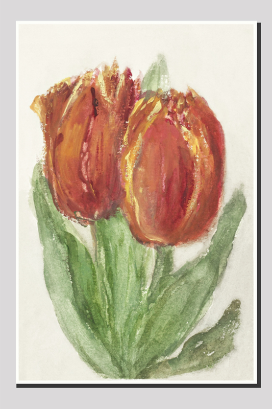 Two Red Tulips by Sientje Mesdag-van Houten (1834–1909).
