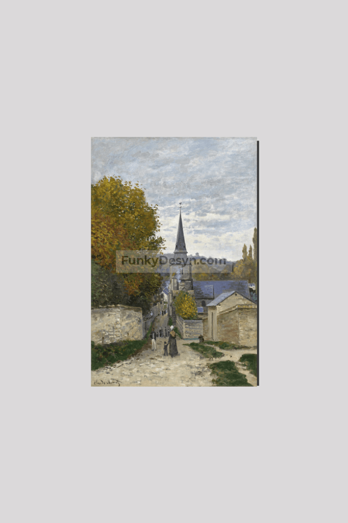 Monets Street In Sainte-Adresse (1867) 8X12 Inches/ Wrapped Canvas