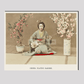 Geisha Playing Samisen, hand–colored albumen silver print from Japan. Described and Illustrated by the Japanese (1897) by Kazumasa Ogawa.