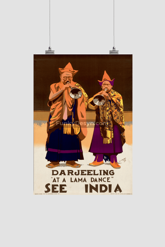 See India Vintage Darjeeling Tourism Poster 8.3X11.7 Inches/ Rolled Decor