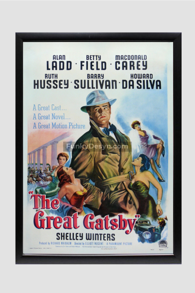 The Great Gatsby -1949 11.7X16.54 Inches/ Black Framed Poster Decor