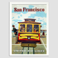 United Airlines San Francisco Vintage Poster 8.3X11.7 Inches/ White Framed Decor