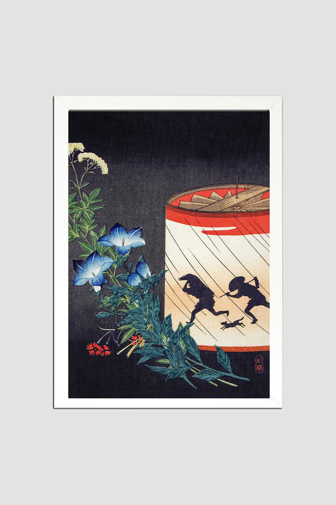 Bellflower and Lantern print in high resolution by Hiroaki Takahashi (1871–1945)