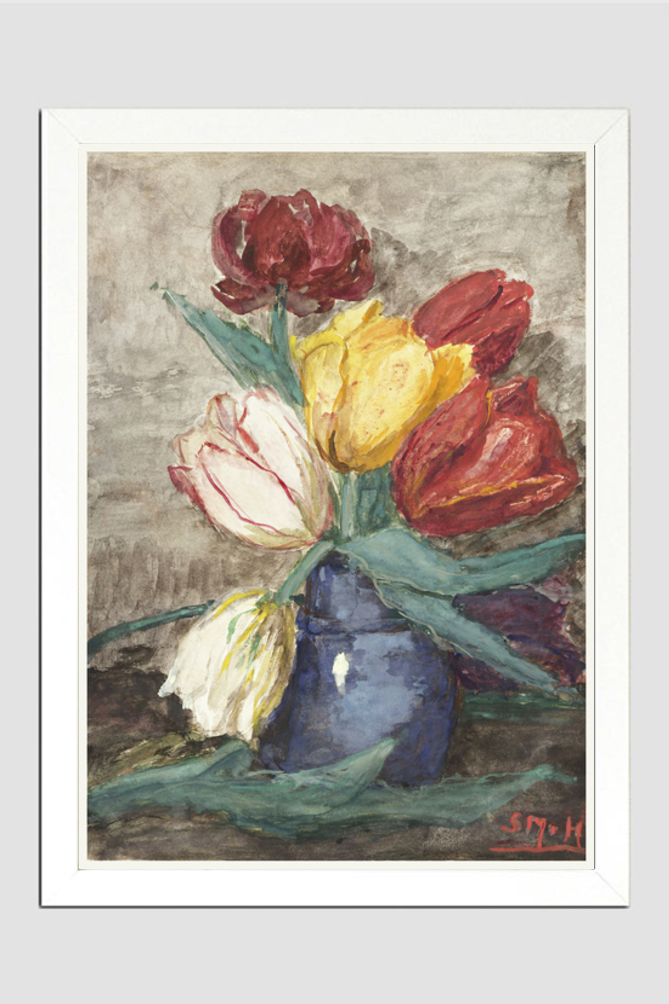 Tulips in a vase (1834–1909) by Sientje Mesdag-van Houten.