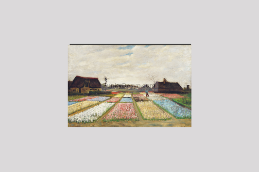 Flower Beds In Holland (1883) By Vincent Van Gogh. 8X12 Inches/ Wrapped Canvas