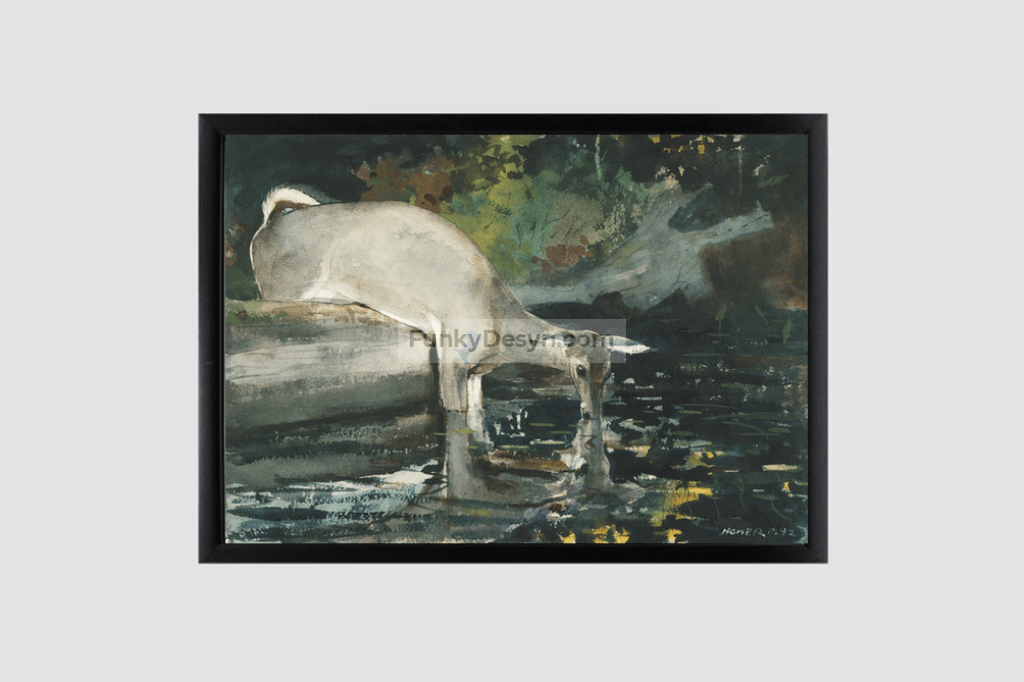 Deer Drinking (1892) by Winslow Homer