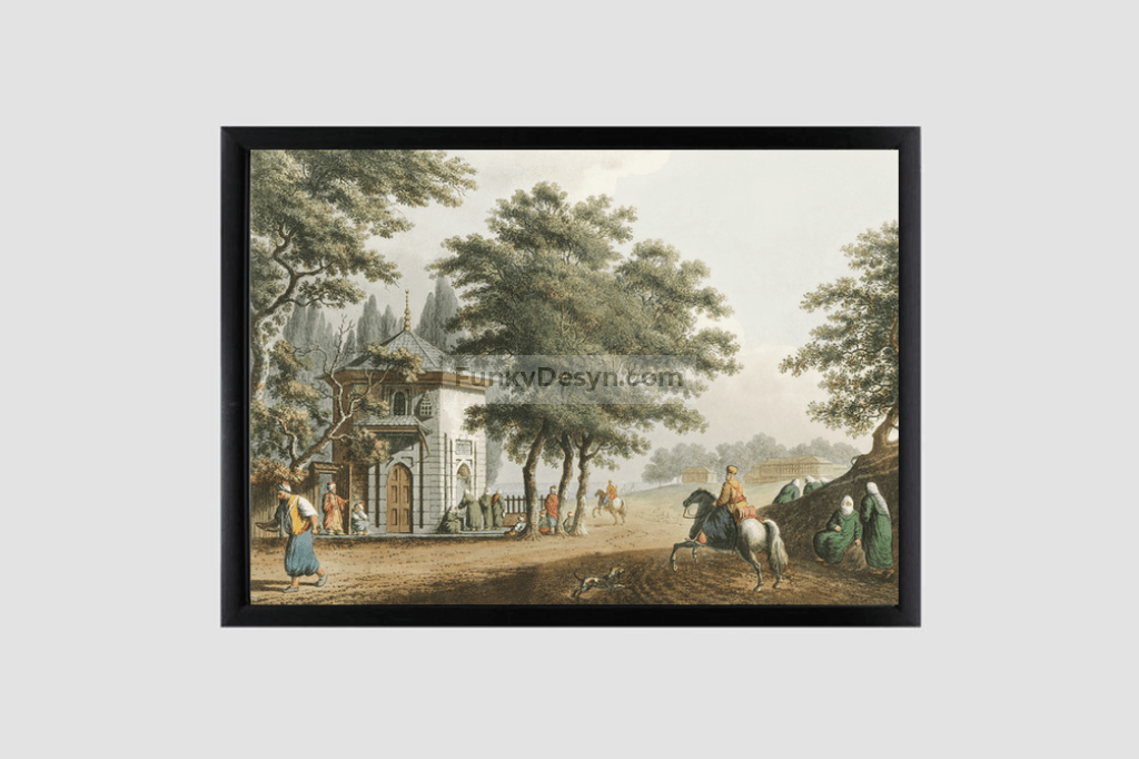 Pera from Views in the Ottoman Dominions, in Europe, in Asia, and some of the Mediterranean islands  by Luigi Mayer (1755-1803).