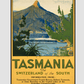 Vintage Tasmania Travel Poster 11.7X16.54 Inches/ Rolled Decor