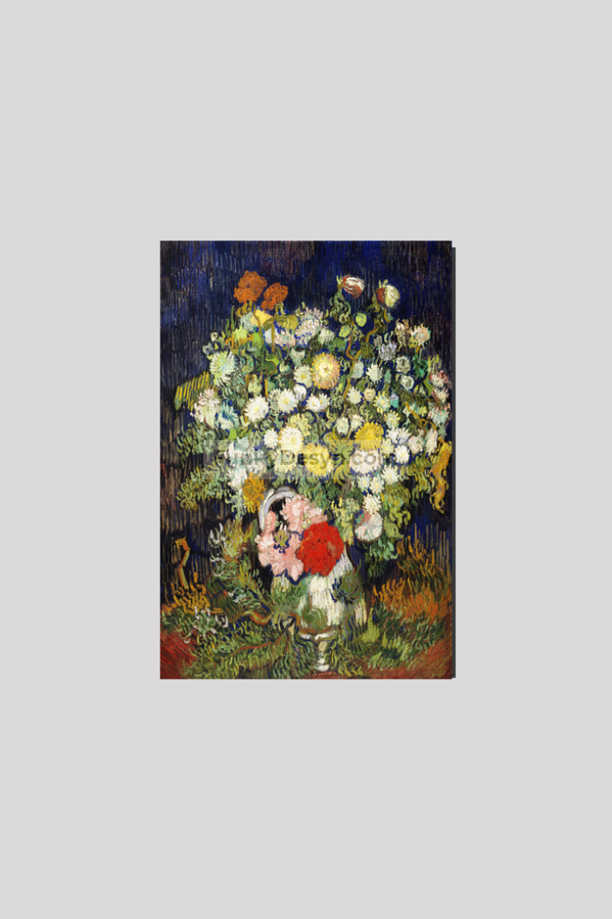 Bouquet Of Flowers In A Vase (1890) By Vincent Van Gogh 8X12 Inches/ Wrapped Canvas