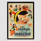Pinocchio -1940 8.3X11.7 Inches/ Black Framed Poster Decor