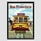 United Airlines San Francisco Vintage Poster 8.3X11.7 Inches/ Black Framed Decor