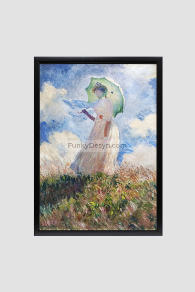 Claude Monets Suzanne Hoschedé (1886) 8.3X11.7 Inches/ Black Framed Poster