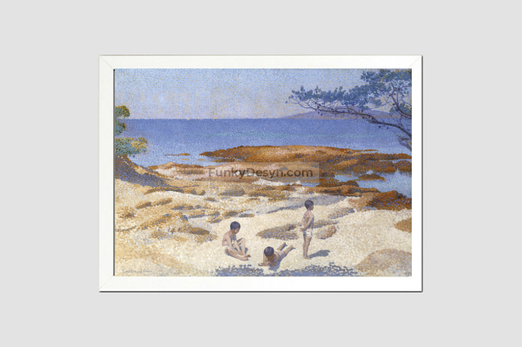 Beach at Cabasson (1891–1892) painting in high resolution by Henri-Edmond Cross