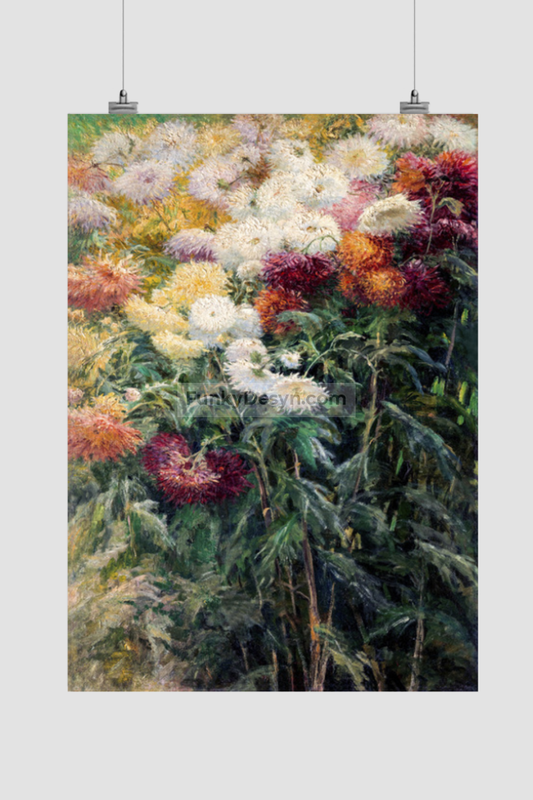 Chrysanthemums in the Garden at Petit–Gennevilliers (1893) painting  by Gustave Caillebotte.