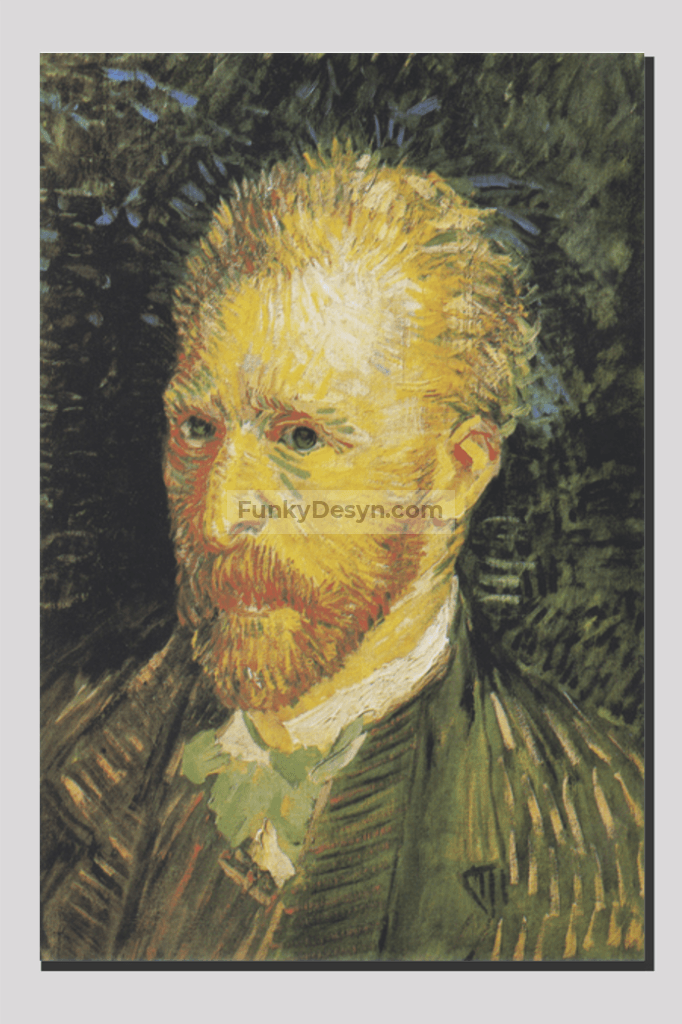 Vincent Van Goghs Self-Portrait (1887) Famous Painting 20X30 Inches/ Wrapped Canvas