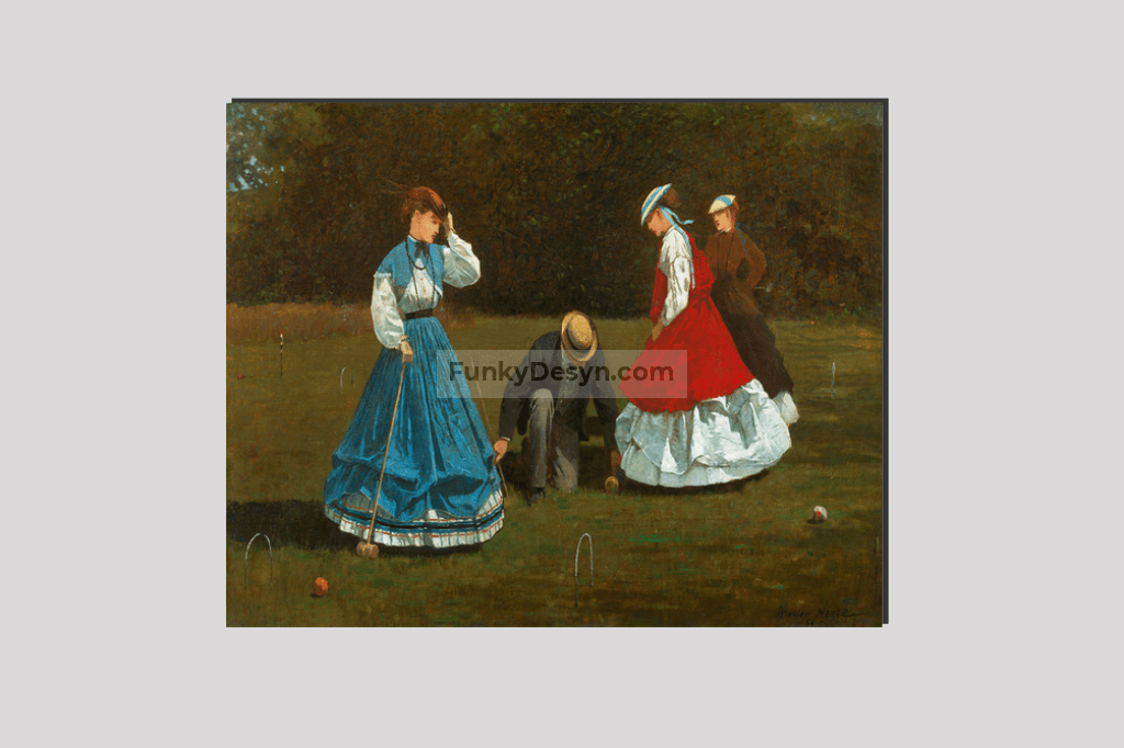 Croquet Scene (1866) by Winslow Homer