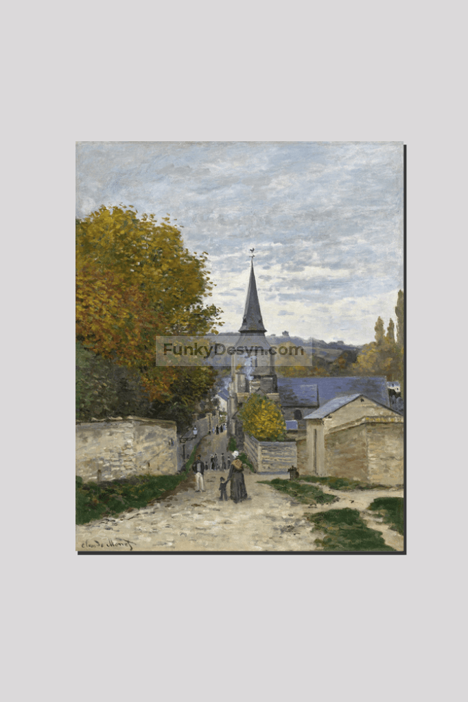 Monets Street In Sainte-Adresse (1867) 16X20 Inches/ Wrapped Canvas
