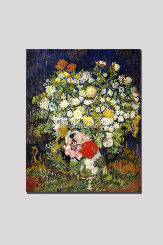 Bouquet Of Flowers In A Vase (1890) By Vincent Van Gogh 16X20 Inches/ Wrapped Canvas
