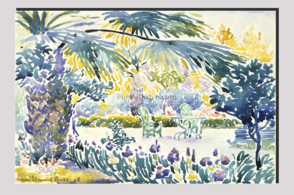 Garden of the Painter at Saint Clair (1908) painting  by Henri-Edmond Cross