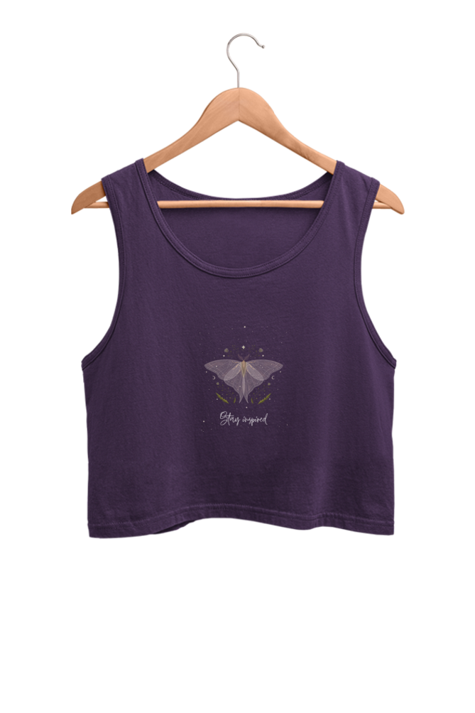 Magical Butterfly Illustration - Cropped Tank Top