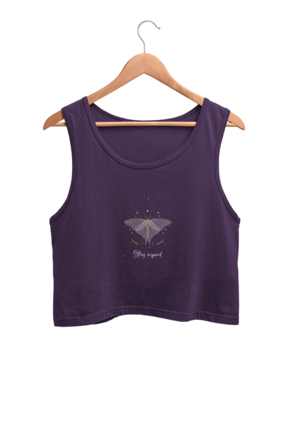 Magical Butterfly Illustration - Cropped Tank Top