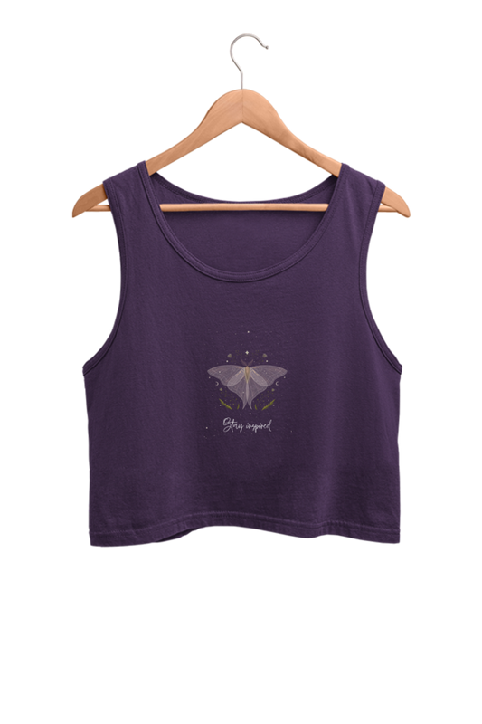 Magical Butterfly Illustration - Cropped Tank Top