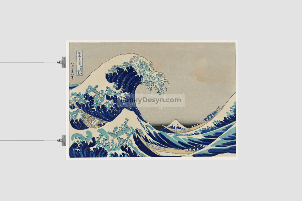 Kanazawa Oki Nami Ura By Katsushika Hokusai (1760-1849) A Traditional Japanese Ukyio-E Style