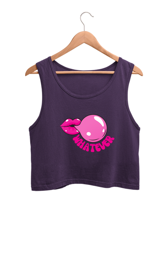 Pop Art Mouth Bubble Gum Unisex Crop Tank Top