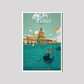 Venice Vintage Travel Poster 8X12 Inches/ Wrapped Canvas Decor