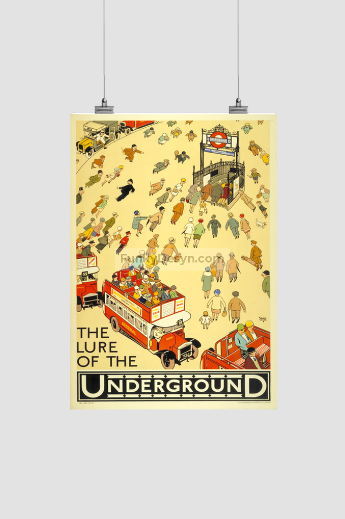 London Vintage Poster 8.3X11.7 Inches/ Rolled Decor