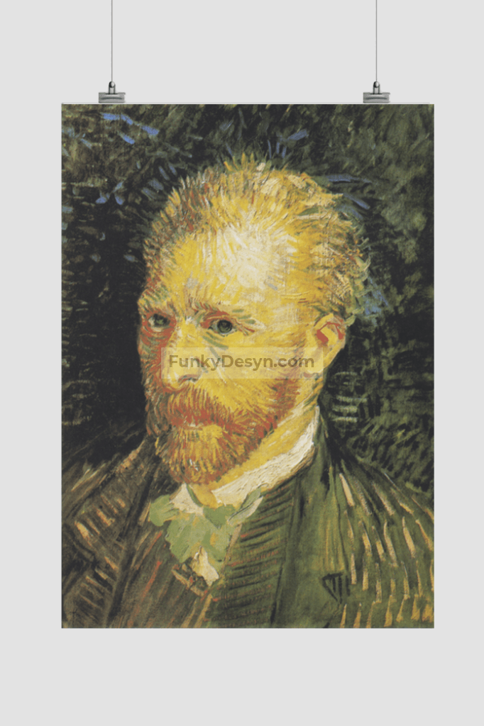 Vincent Van Goghs Self-Portrait (1887) Famous Painting 11.7X16.54 Inches/ Rolled Poster