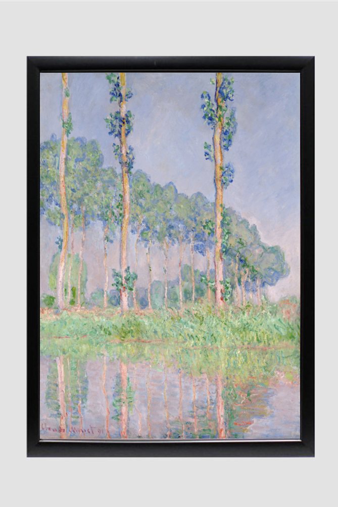 Monet's Poplars, Pink Effect (1891) famous painting