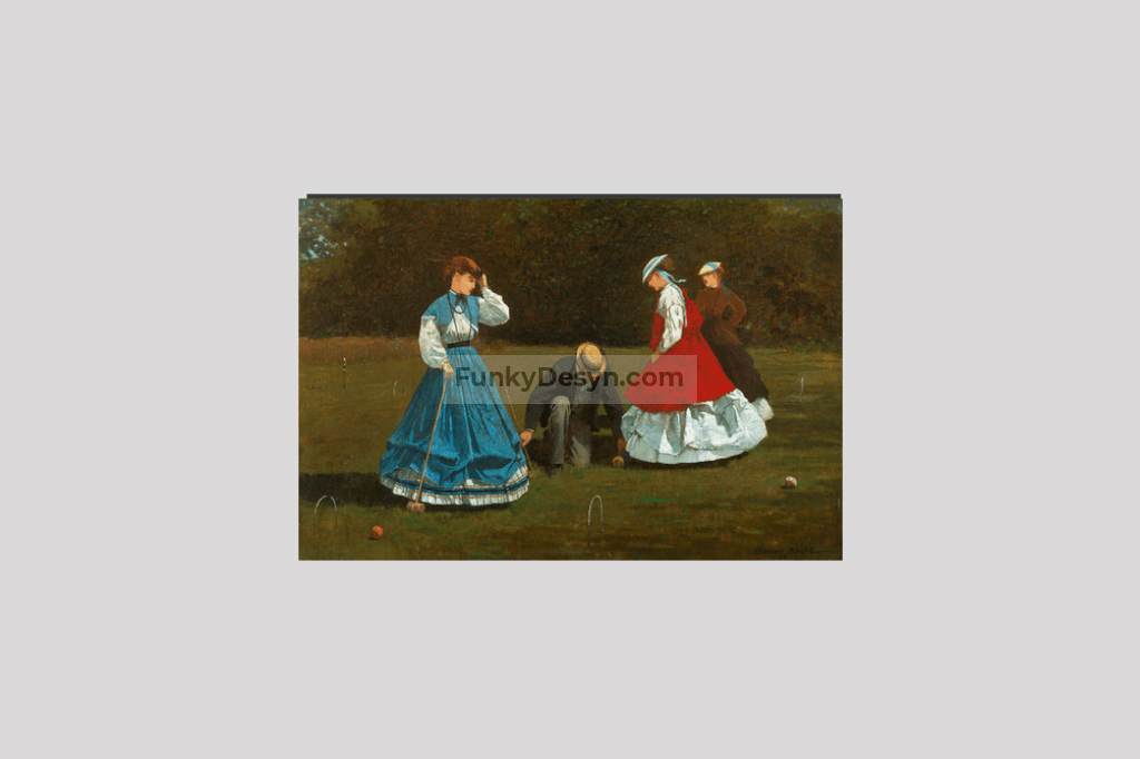 Croquet Scene (1866) by Winslow Homer