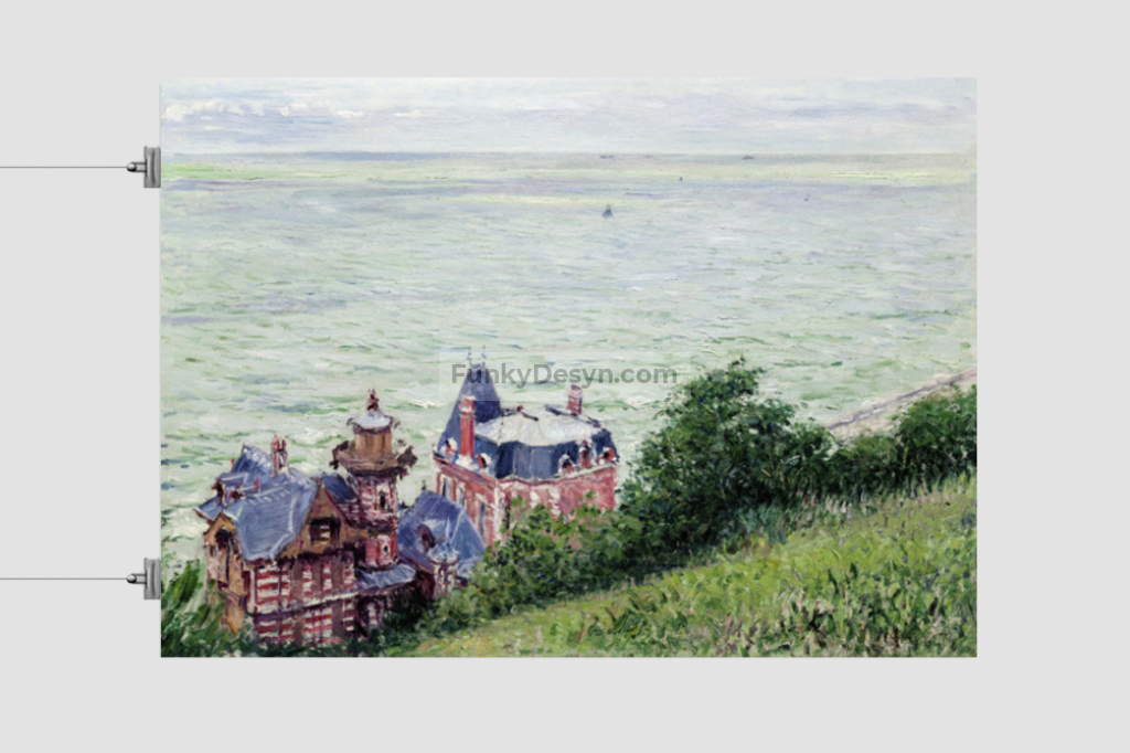 Villas at Trouville (1884) painting in high resolution by Gustave Caillebotte.