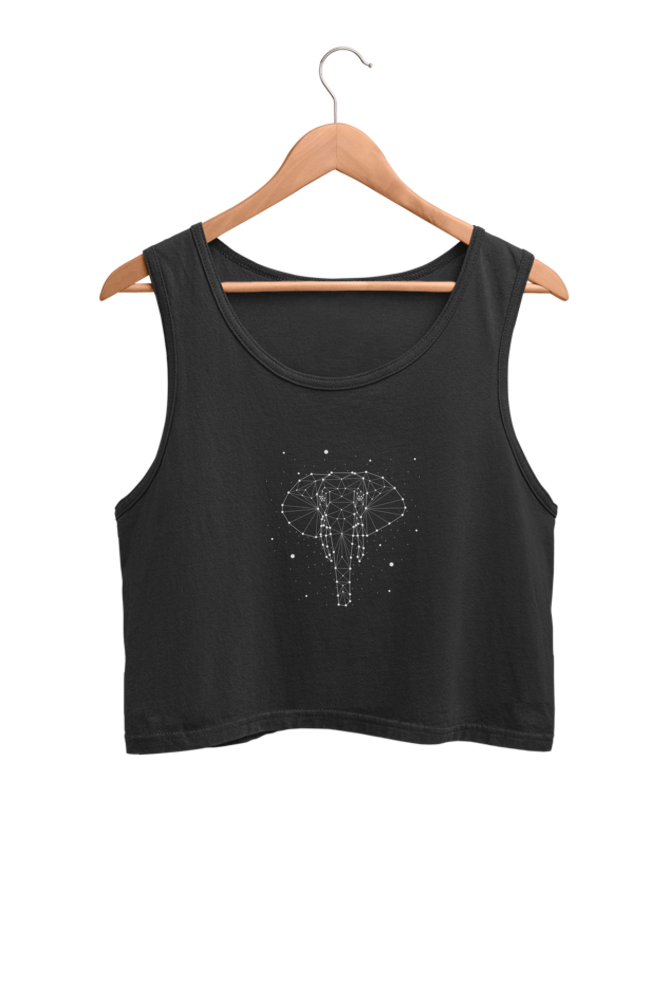 Magical Star Constellation Elephant - Crop Tank