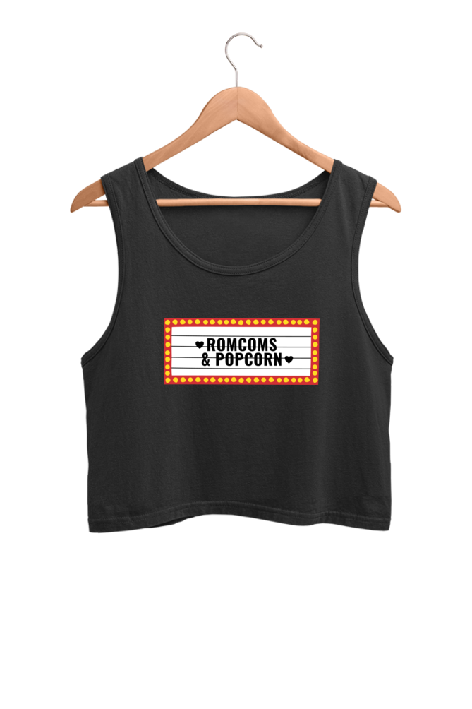Black Red Yellow Marquee Modern Film Movies Pop Culture - Crop Tank