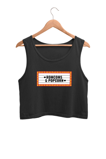 Black Red Yellow Marquee Modern Film Movies Pop Culture - Crop Tank