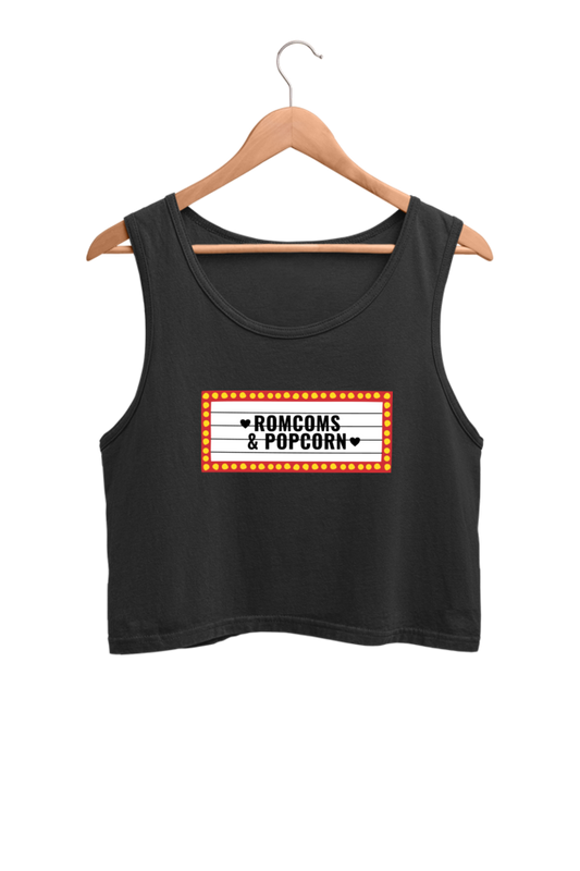 Black Red Yellow Marquee Modern Film Movies Pop Culture - Crop Tank