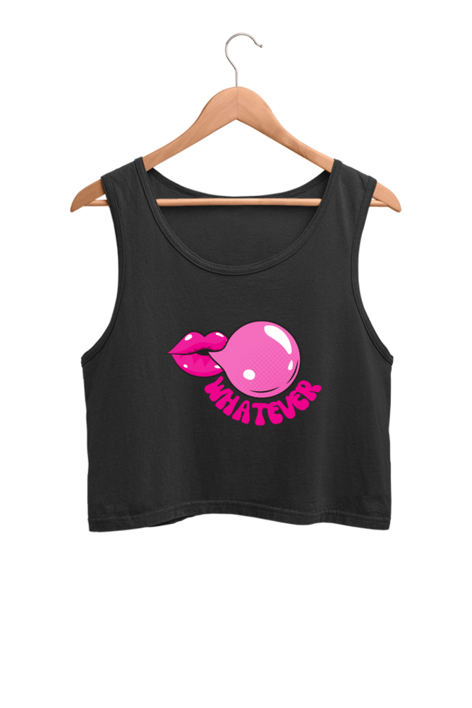 Pop Art Mouth Bubble Gum Unisex Crop Tank Top