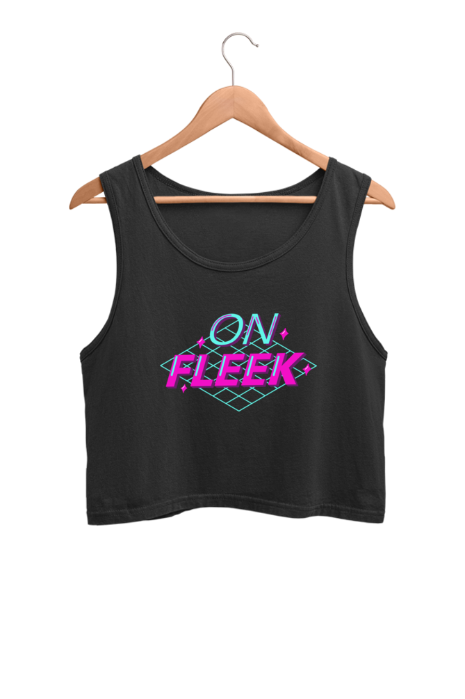 Blue and Pink Aesthetic Modern Futuristic On Fleek Crop Tank