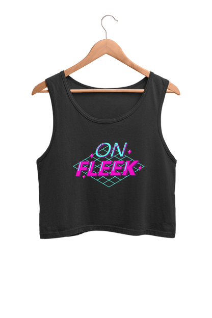 Blue and Pink Aesthetic Modern Futuristic On Fleek Crop Tank