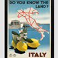 Vintage Italy Travel Poster Decor