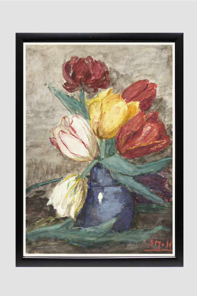 Tulips in a vase (1834–1909) by Sientje Mesdag-van Houten.