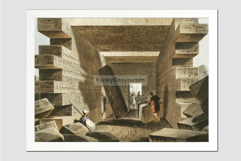 Interior of the Temple of Jupiter Ammon by Luigi Mayer (1755-1803).