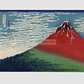 Katsushika Hokusai's Fine Wind, Clear Morning (1760-1849), a famous traditional Japanese Ukyio-e style illustration of Mount Fuji